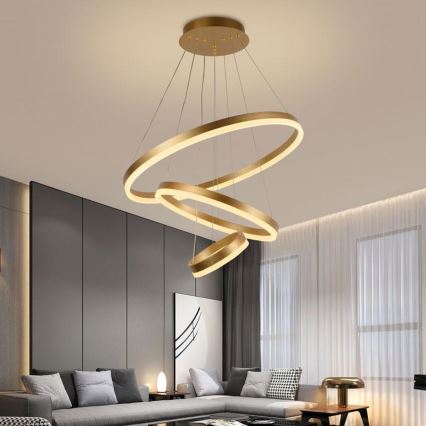 Lámpara de araña LED regulable LED/85W/230V 3000-6500K diá. 60 cm + control remoto