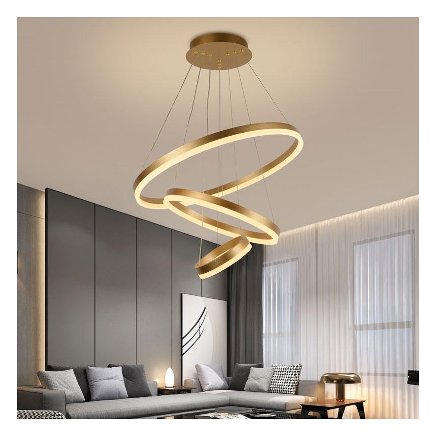 Lámpara de araña LED regulable LED/85W/230V 3000-6500K diá. 60 cm + control remoto