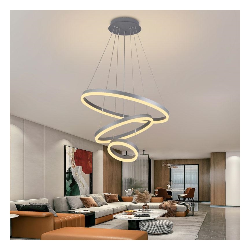 Lámpara de araña LED regulable LED/85W/230V 3000-6500K diá. 60 cm diá. 60 cm + control remoto