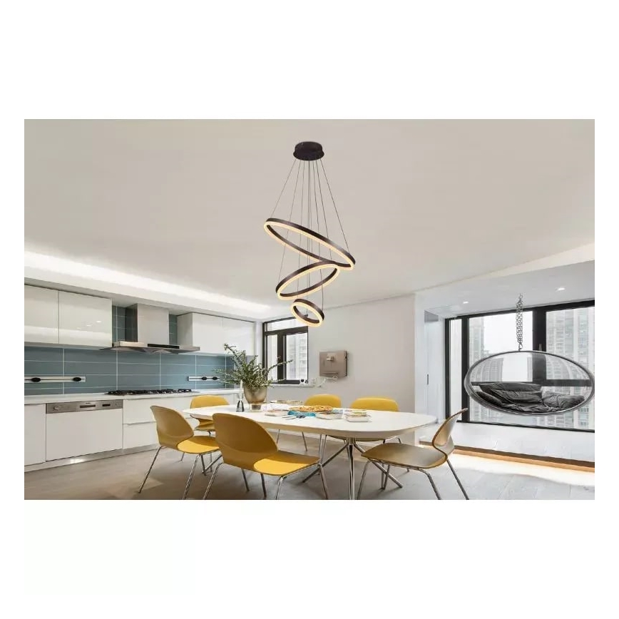 Lámpara de araña LED regulable LED/85W/230V 3000-6500K diá. 60 cm + control remoto