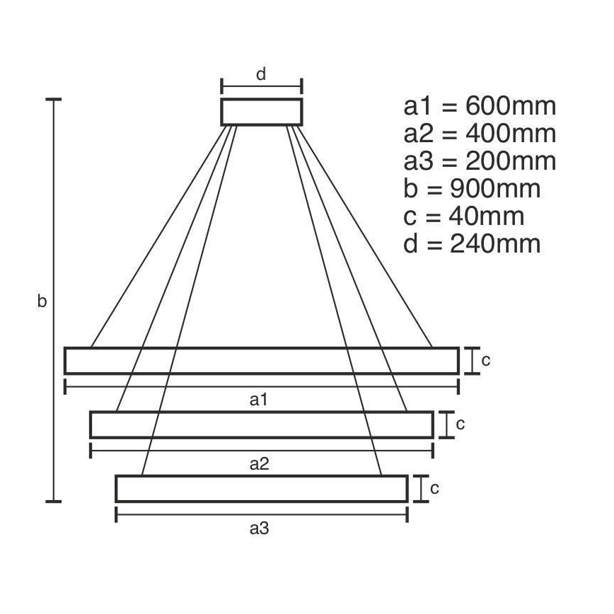 Lámpara de araña LED regulable LED/85W/230V 3000-6500K diá. 60 cm + control remoto