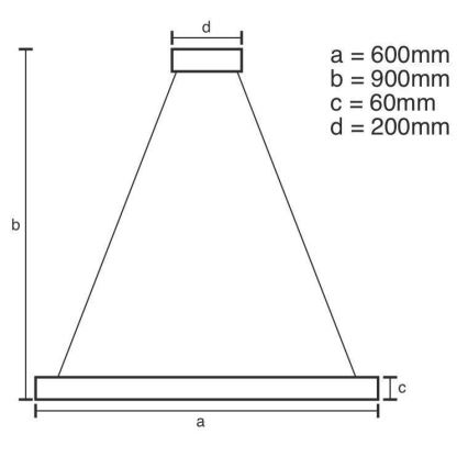 Lámpara de araña LED regulable LED/85W/230V 3000-6500K diá. 60 cm + control remoto