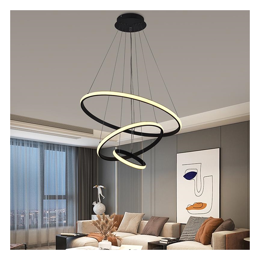 Lámpara de araña LED regulable LED/90W/230V 3000-6500K diá. 60 cm + control remoto