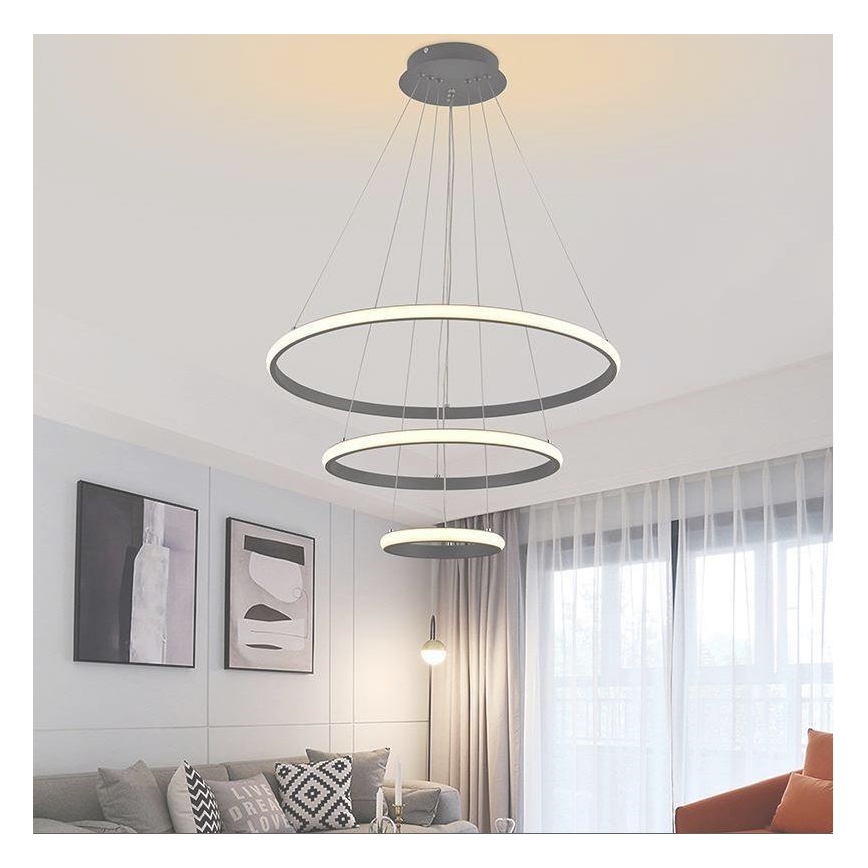 Lámpara de araña LED regulable LED/90W/230V 3000-6500K diá. 60 cm + control remoto