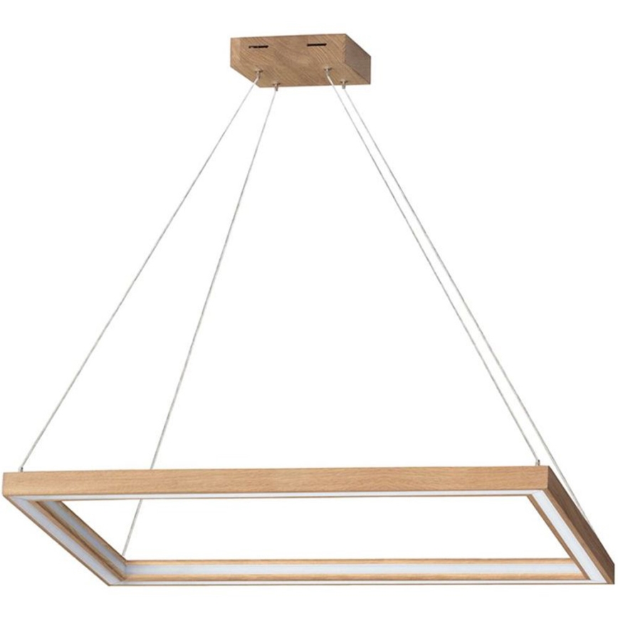 Lámpara de araña LED regulable LEGNO 2xLED/33W/230V roble