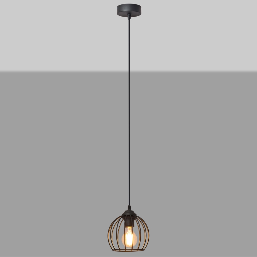 Lámpara de araña MERCURE 1xE27/15W/230V diámetro 16 cm negro