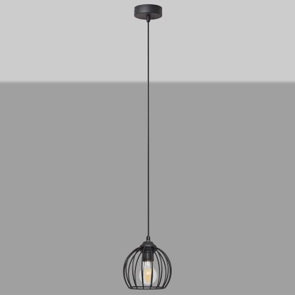 Lámpara de araña MERCURE 1xE27/15W/230V diámetro 16 cm negro