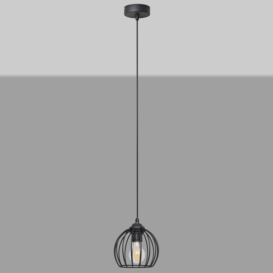Lámpara de araña MERCURE 1xE27/15W/230V diámetro 16 cm negro