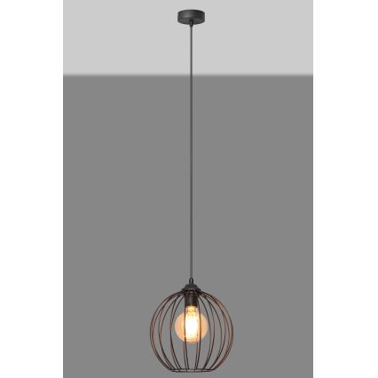 Lámpara de araña MERCURE 1xE27/15W/230V diámetro 24 cm negro