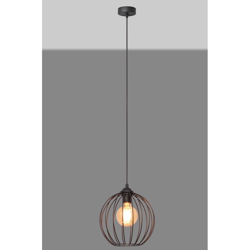 Lámpara de araña MERCURE 1xE27/15W/230V diámetro 24 cm negro