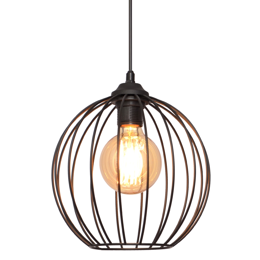 Lámpara de araña MERCURE 1xE27/15W/230V diámetro 24 cm negro