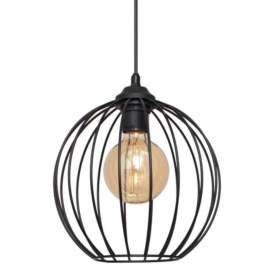 Lámpara de araña MERCURE 1xE27/15W/230V diámetro 24 cm negro