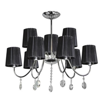 Lámpara de araña SORENTO 9xE14/40W/230V negro