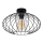 Lámpara de araña suspendida CORRINI 1xE27/60W/230V Ø 34 cm negro/transparente