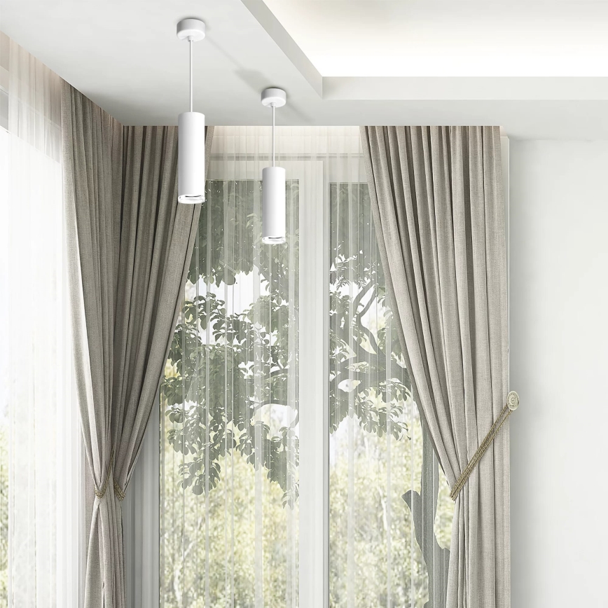 Lámpara de baño en cadena TURYN 1xGU10/10W/230V IP44 blanco