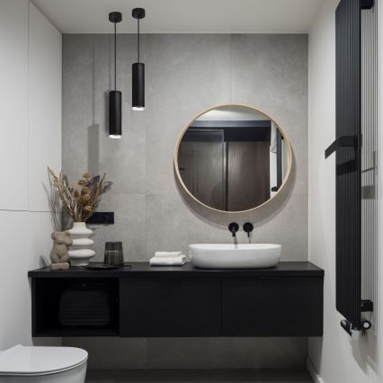 Lámpara de baño regulable LED RGBW TURYN 1xGU10/6,5W/230V 2700-6500K Wi-Fi IP44 negra