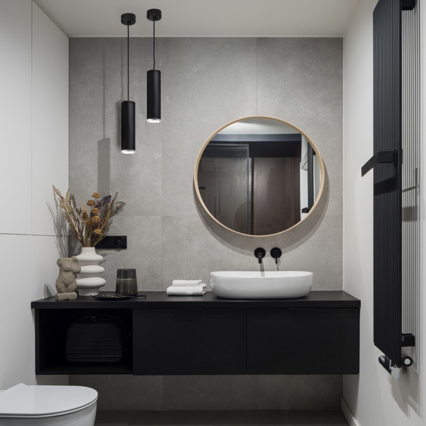 Lámpara de baño regulable LED RGBW TURYN 1xGU10/6,5W/230V 2700-6500K Wi-Fi IP44 negra