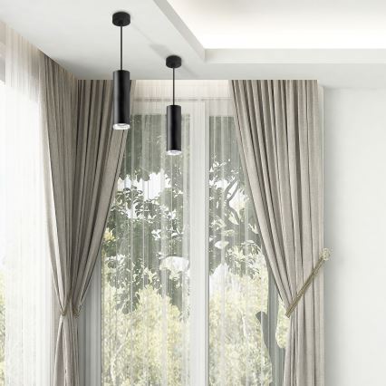 Lámpara de baño regulable LED RGBW TURYN 1xGU10/6,5W/230V 2700-6500K Wi-Fi IP44 negra