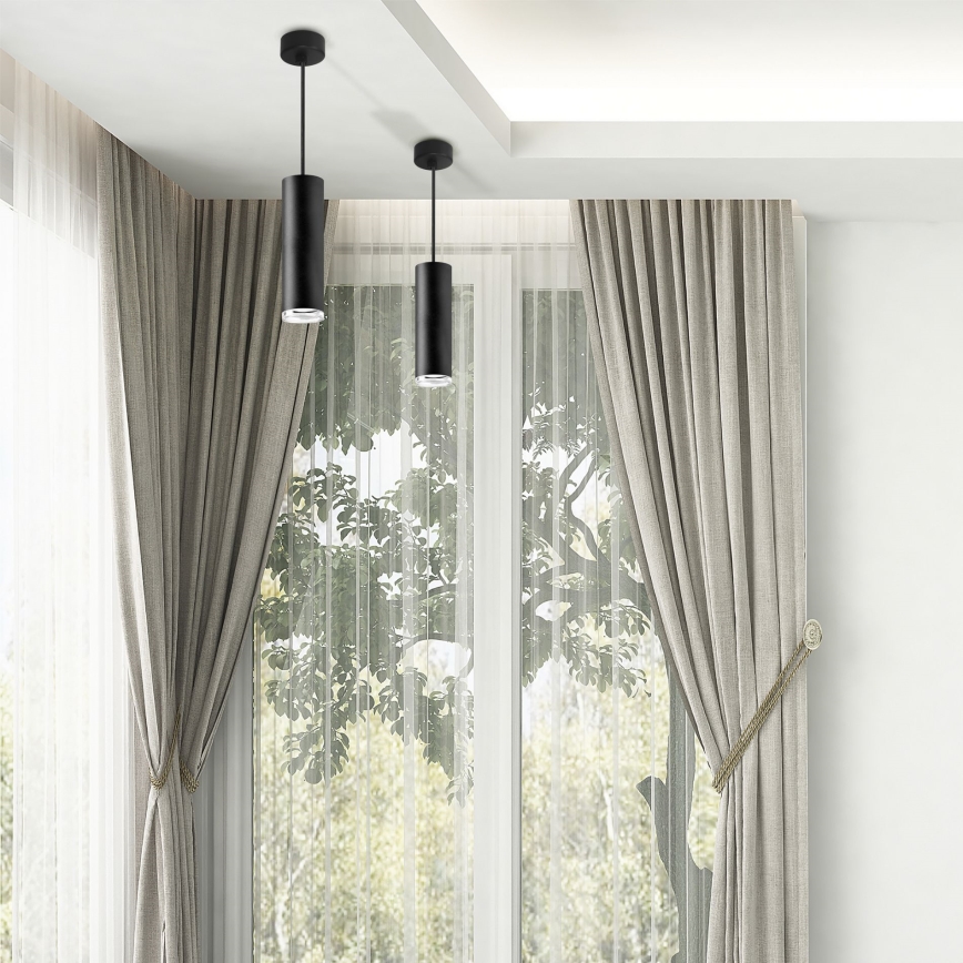 Lámpara de baño regulable LED RGBW TURYN 1xGU10/6,5W/230V 2700-6500K Wi-Fi IP44 negra