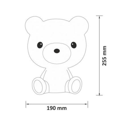 Lámpara de cabecera infantil LED regulable 2,5W/230V Osito Blanco