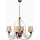 Lámpara de cadena CLASSIC 4xE14/40W/230V bronce/beige