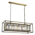 Lámpara de cadena CRYSTALLINE 4xE27/6W/230V bronce