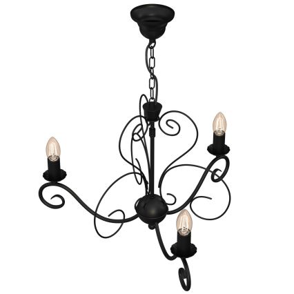Lámpara colgante con cadena MAURO 3xE14/60W/230V