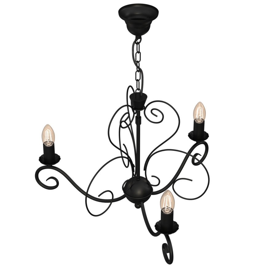 Lámpara colgante con cadena MAURO 3xE14/60W/230V