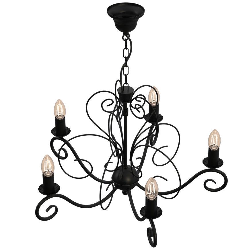 Lámpara colgante con cadena MAURO 5xE14/60W/230V