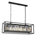 Lámpara de cadena PUNE 4xE27/40W/230V negra