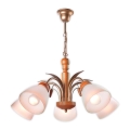 Lámpara de cadena TULIPÁN 5xE27/60W/230V haya