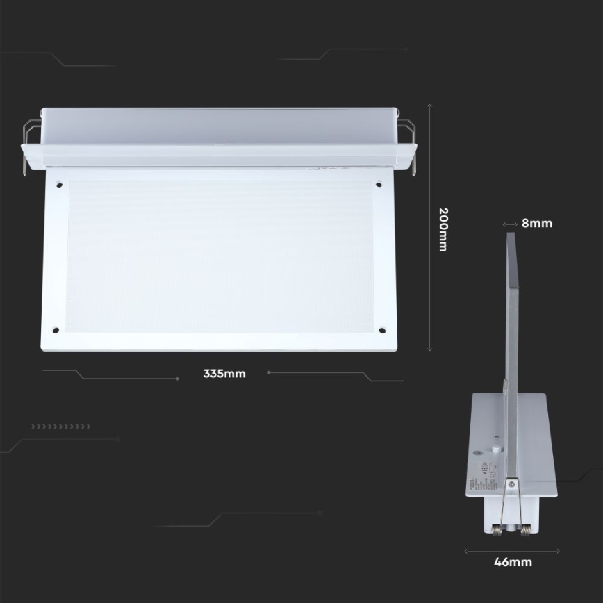 Lámpara de emergencia LED EMERGENCY EXIT SAMSUNG CHIP LED/2W/230V 6000K