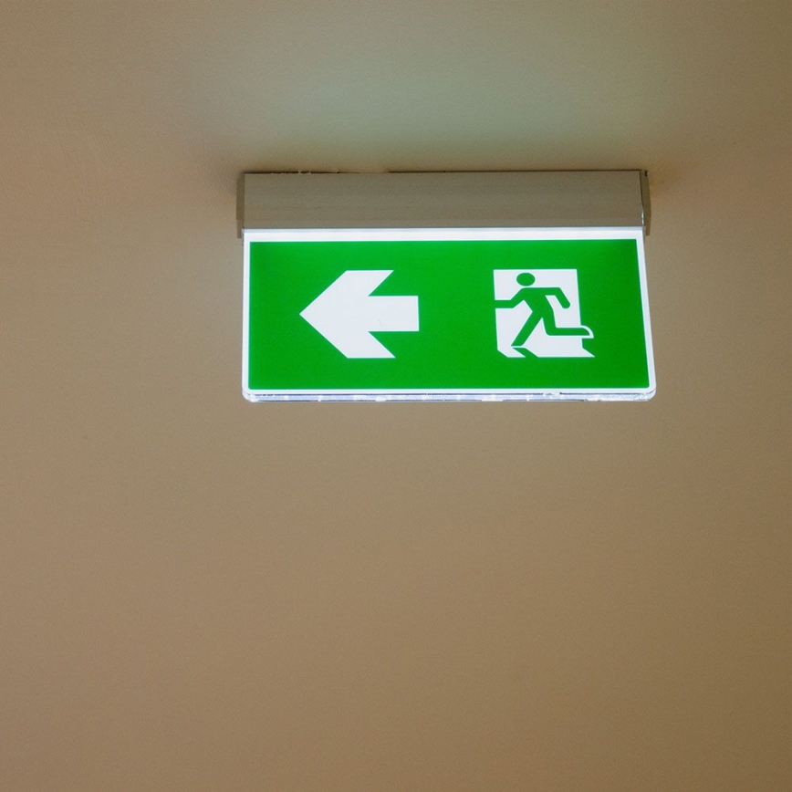 Lámpara de emergencia LED EMERGENCY EXIT SAMSUNG CHIP LED/2W/230V 6000K