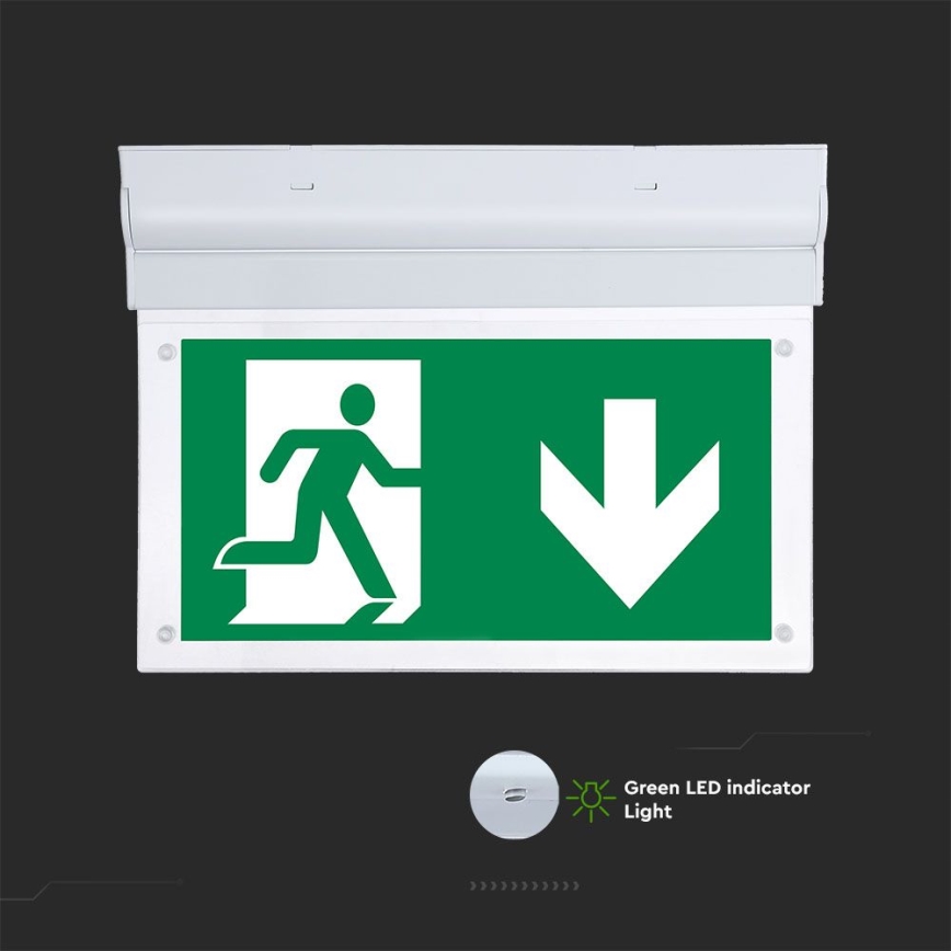 Lámpara de emergencia LED EMERGENCY EXIT SAMSUNG CHIP LED/2W/230V 6000K