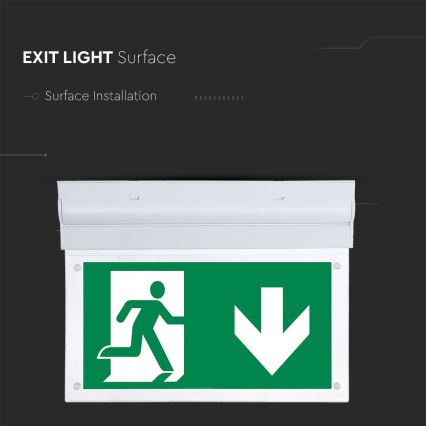 Lámpara de emergencia LED EMERGENCY EXIT SAMSUNG CHIP LED/2W/230V 6000K