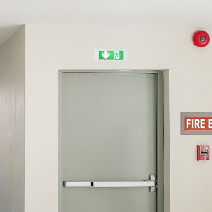Lámpara de emergencia LED EMERGENCY EXIT SAMSUNG CHIP LED/3,8W/230V 6000K