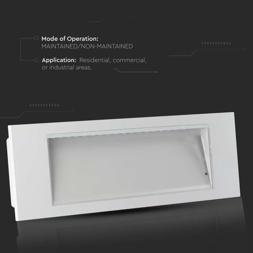 Lámpara de emergencia LED EMERGENCY EXIT SAMSUNG CHIP LED/3,8W/230V 6000K