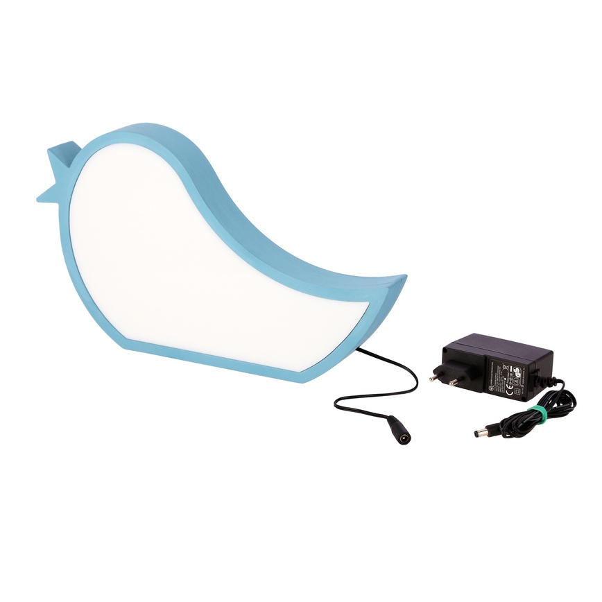 Lámpara de escritorio infantil LED BIRD LED/12W/230V azul