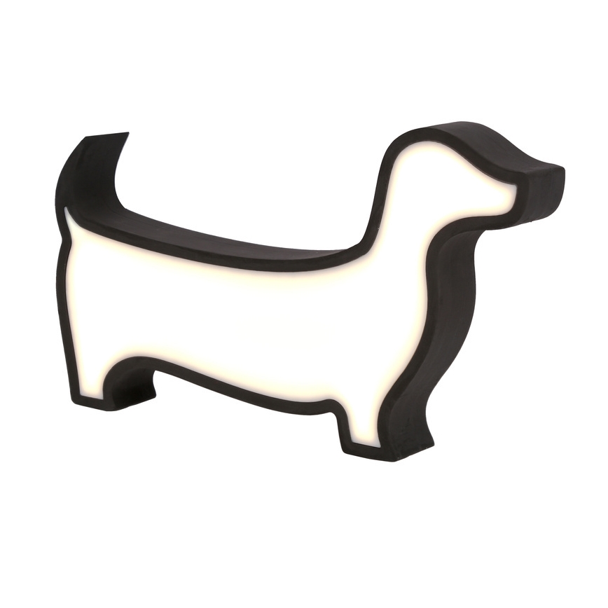 Lámpara de escritorio infantil LED DOG, 12W/230V, negra