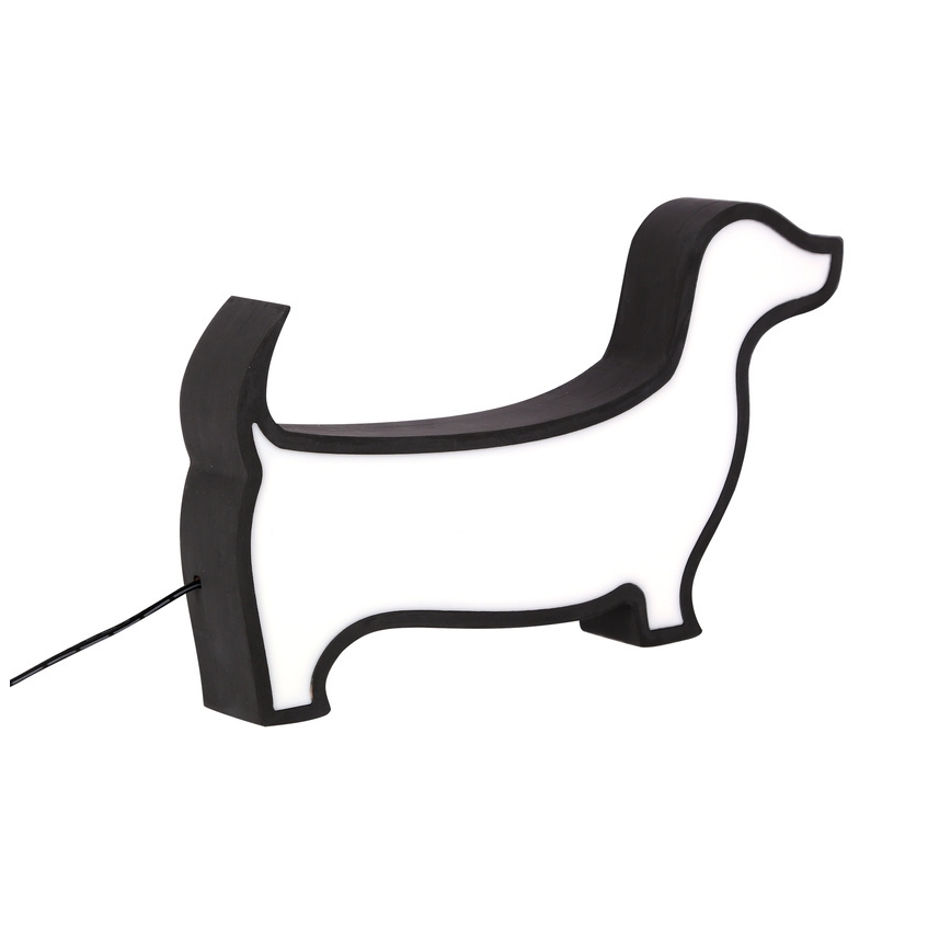 Lámpara de escritorio infantil LED DOG, 12W/230V, negra