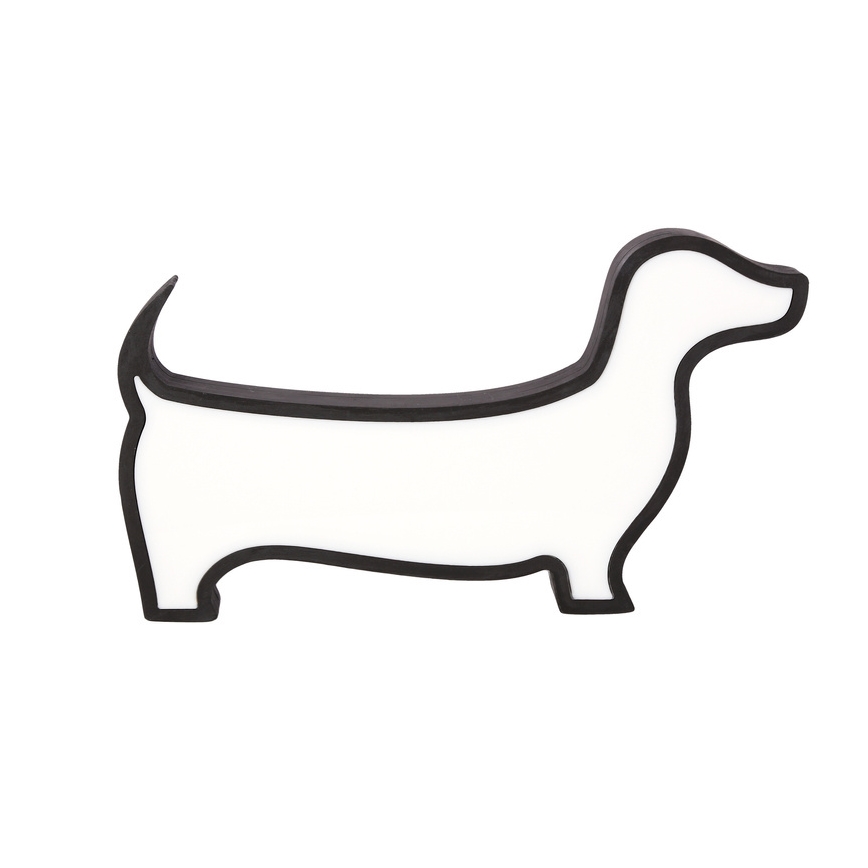 Lámpara de escritorio infantil LED DOG, 12W/230V, negra