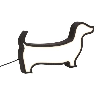 Lámpara de escritorio infantil LED DOG, 12W/230V, negra
