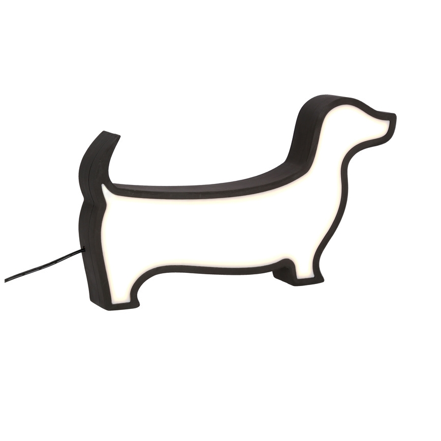 Lámpara de escritorio infantil LED DOG, 12W/230V, negra