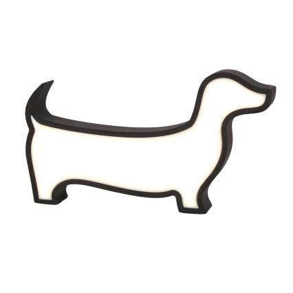 Lámpara de escritorio infantil LED DOG, 12W/230V, negra