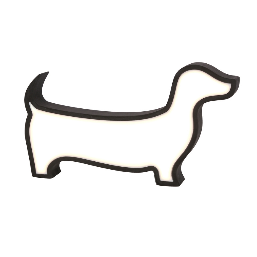 Lámpara de escritorio infantil LED DOG, 12W/230V, negra