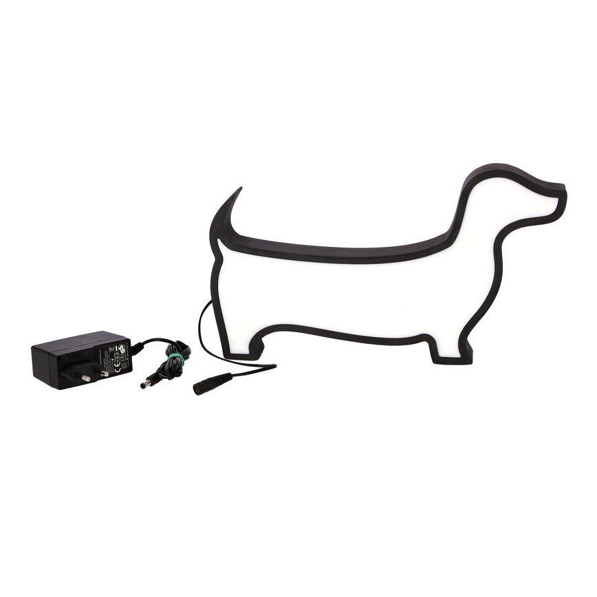 Lámpara de escritorio infantil LED DOG, 12W/230V, negra