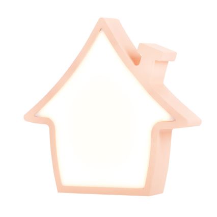 Lámpara de escritorio infantil LED HOUSE/10W/230V rosa