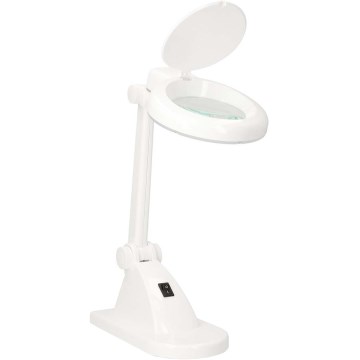 Lámpara de escritorio LED con lupa LED/6W/230V blanca