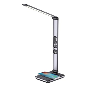 Lámpara de escritorio LED regulable LED/8,5W/230V con carga inalámbrica, plateada