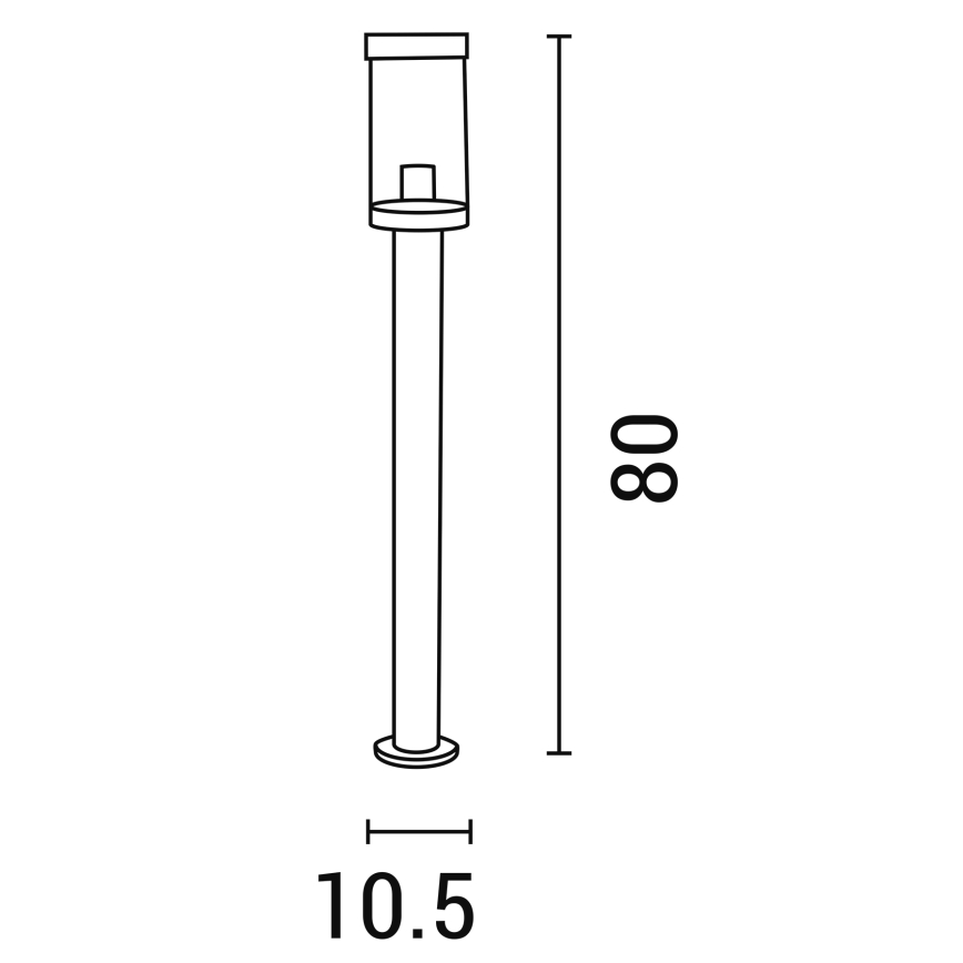 Lámpara de exterior 1xE27/15W/230V 80 cm IP44 negro